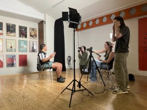 students making a film